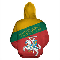 Lithuania Coat Of Arms Zip Up Hoodie Flag RLT6 - Wonder Print Shop
