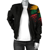 Lithuania in Me Women's Bomber Jacket - Special Grunge Style RLT6 - Wonder Print Shop