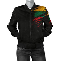 Lithuania in Me Women's Bomber Jacket - Special Grunge Style RLT6 - Wonder Print Shop