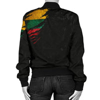 Lithuania in Me Women's Bomber Jacket - Special Grunge Style RLT6 - Wonder Print Shop