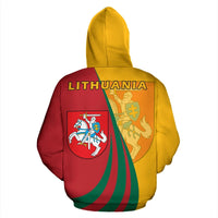 Lithuania Coat Of Arms Flag Hoodie RLT6 - Wonder Print Shop