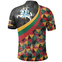 Lithuania Polo Shirt Lithuania Coat Of Arms with Flag Color RLT6 - Wonder Print Shop