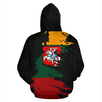 Lithuania Hoodie Flag Painting Zip Up RLT6 - Wonder Print Shop