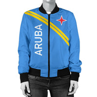 Aruba Women's Bomber Jacket - Curve Version RLT7 - Wonder Print Shop
