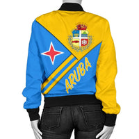 Aruba Women's Bomber Jacket - Aruba Coat Of Arms RLT7 - Wonder Print Shop