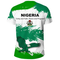 Nigeria T Shirt Nigeria Flag Brush RLT8 - Wonder Print Shop