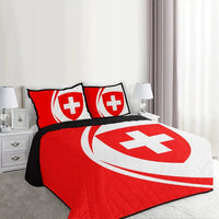 Switzerland Flag Coat Of Arms Quilt Bed Set Circle RLT13 - Wonder Print Shop