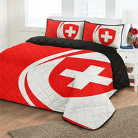 Switzerland Flag Coat Of Arms Quilt Bed Set Circle RLT13 - Wonder Print Shop
