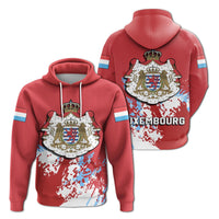 Luxembourg Hoodie Coat Of Arms Spaint Style RLT6 - Wonder Print Shop