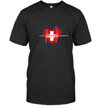Switzerland Heartbeat T Shirt RLT13 - Wonder Print Shop