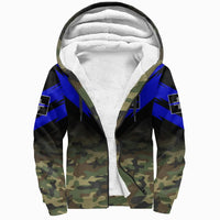 Switzerland Flag Sherpa Hoodie Based Version Of The Thin Blue Line Symbol RLT13 - Wonder Print Shop
