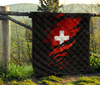 Switzerland In Me Quilt Special Grunge Style RLT13 - Wonder Print Shop