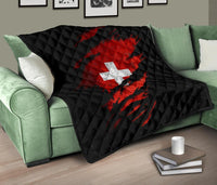 Switzerland In Me Quilt Special Grunge Style RLT13 - Wonder Print Shop