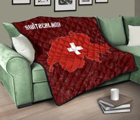 Switzerland Map Premium Quilt RLT13 - Wonder Print Shop