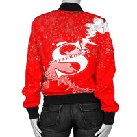 Switzerland Christmas Coat Of Arms Women Bomber Jacket X Style J78 RLT13 - Wonder Print Shop