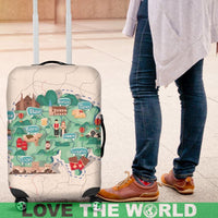 Switzerland Map Luggage Covers RLT13 - Wonder Print Shop