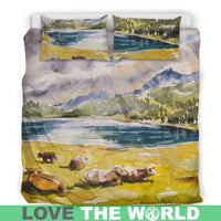 Switzerland Cow Bedding Set RLT13 - Wonder Print Shop