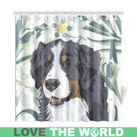 switzerland-bernese-mountain-dog-edelweiss-shower-curtain