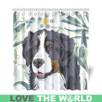 switzerland-bernese-mountain-dog-edelweiss-shower-curtain