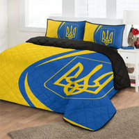 Ukraine Flag Coat Of Arms Quilt Bed Set Circle RLT7 - Wonder Print Shop