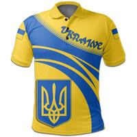Ukraine Polo Shirt Coat Of Arms Cricket Style RLT7 - Wonder Print Shop