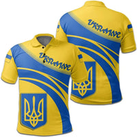 Ukraine Polo Shirt Coat Of Arms Cricket Style RLT7 - Wonder Print Shop