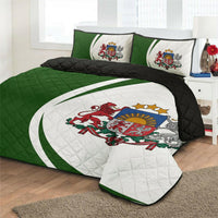 Latvia Flag Coat Of Arms Quilt Bed Set Circle1 RLT6 - Wonder Print Shop
