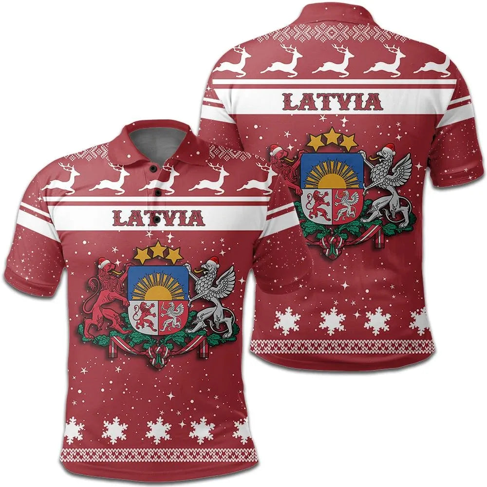 christmas-latvia-coat-of-arms-polo-shirt