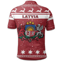 Christmas Latvia Polo Shirt Coat Of Arms RLT6 - Wonder Print Shop