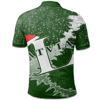 Latvia Polo Shirt Christmas Coat Of Arms X Style8 RLT6 - Wonder Print Shop
