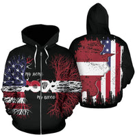 American Grown Latvia Root DNA Zip Hoodie RLT6 - Wonder Print Shop