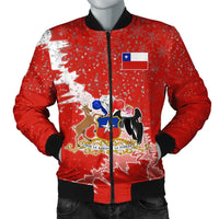 Chile Christmas Coat Of Arms Men Bomber Jacket X Style RLT7 - Wonder Print Shop