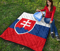 Slovakia Flag Premium Quilt RLT13 - Wonder Print Shop