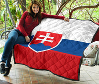 Slovakia Flag Premium Quilt RLT13 - Wonder Print Shop