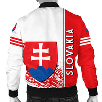 Slovakia Coat Of Arms Men Bomber Jacket Quarter Style RLT13 - Wonder Print Shop
