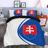 Slovakia Flag Coat Of Arms Bedding Set Circle RLT13 - Wonder Print Shop