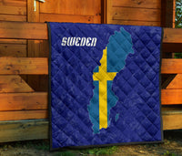 Sweden Map Premium Quilt RLT7 - Wonder Print Shop