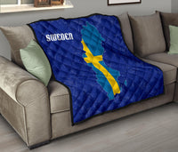 Sweden Map Premium Quilt RLT7 - Wonder Print Shop