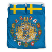 Sweden Coat Of Arms Empire Bedding Set RLT7 - Wonder Print Shop