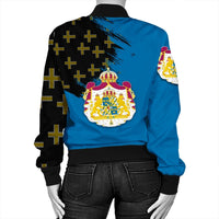 Sweden Coat Of Arms Women's Bomber Jacket Flag Style RLT7 - Wonder Print Shop