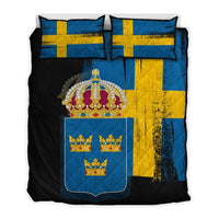 Sweden Flag Quilt Bed Set Flag Style RLT7 - Wonder Print Shop
