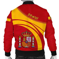 Spain Coat Of Arms Men Bomber Jacket Sticket RLT12 - Wonder Print Shop