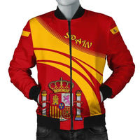 Spain Coat Of Arms Men Bomber Jacket Sticket RLT12 - Wonder Print Shop