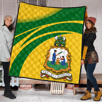 Saint Vincent and the Grenadines Coat Of Arms Premium Quilt Cricket RLT13 - Wonder Print Shop