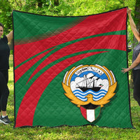 Kuwait Coat Of Arms Premium Quilt Cricket RLT8 - Wonder Print Shop
