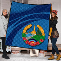 Laos Coat Of Arms Premium Quilt Cricket RLT8 - Wonder Print Shop