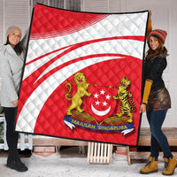 Singapore Coat Of Arms Premium Quilt Cricket RLT13 - Wonder Print Shop