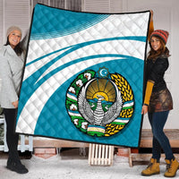 Uzbekistan Coat Of Arms Premium Quilt Cricket RLT12 - Wonder Print Shop