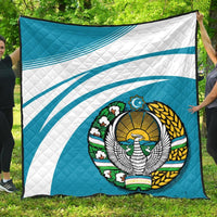 Uzbekistan Coat Of Arms Premium Quilt Cricket RLT12 - Wonder Print Shop