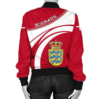 Denmark Coat Of Arms Women Bomber Jacket Cricket RLT13 - Wonder Print Shop